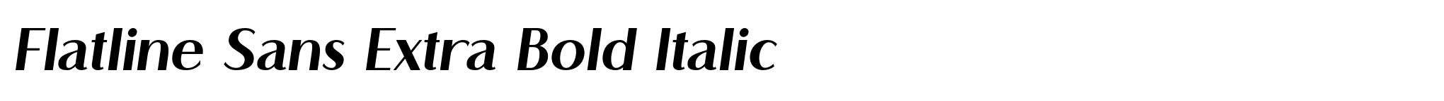 Flatline Sans Extra Bold Italic image